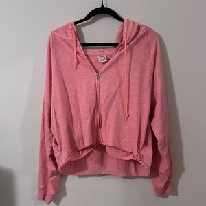 Pinkish coral thin breathable hoodie